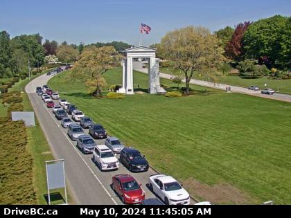 Peace Arch Crossing, at USA Border.